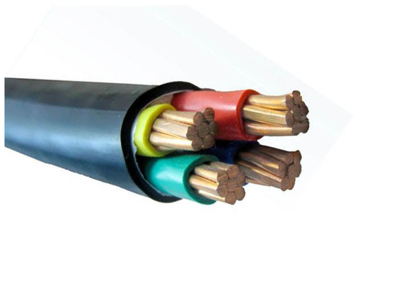 چین CE گواهی 0.6 / 1kV Pvc کابل برق ایزوله چهار هسته سیم مسی کابل الکتریکی تامین کننده
