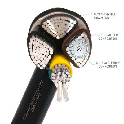 چین Oil Resistant Chemical Resistant PVC Insulated Cable 450/750V 3 Core Industrial Use تامین کننده