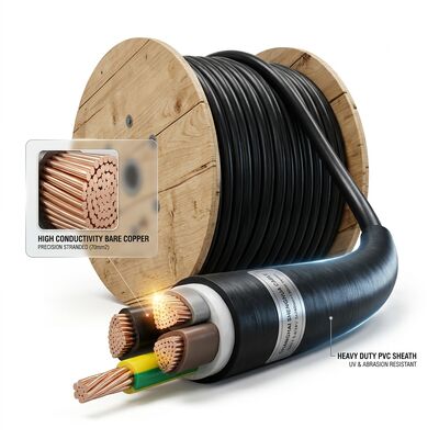 چین Factory Direct PVC Insulated Power Cable 0.6/1kV 4x70mm2 Copper Export Grade تامین کننده