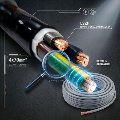 چین N2XCH 4x25mm2 LSZH PVC Insulated Cable Low Smoke Zero Halogen 0.6/1kV IEC60502 تامین کننده