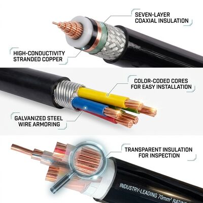 چین کابل برق عایق XLPE بدون دود و هالوژن، روکش LSZH 0.6/1kV تامین کننده