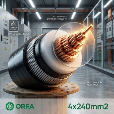 چین Underground Direct Burial SWA Armoured 4x240mm2 Copper XLPE Insulated Power Cable تامین کننده