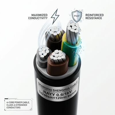 Waterproof Moisture Resistant PVC Insulated Cable 0.6/1kV 2 Core 2x4mm2 Outdoor Wet Area تامین کننده