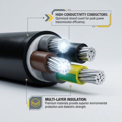 Waterproof Moisture Resistant PVC Insulated Cable 0.6/1kV 2 Core 2x4mm2 Outdoor Wet Area تامین کننده