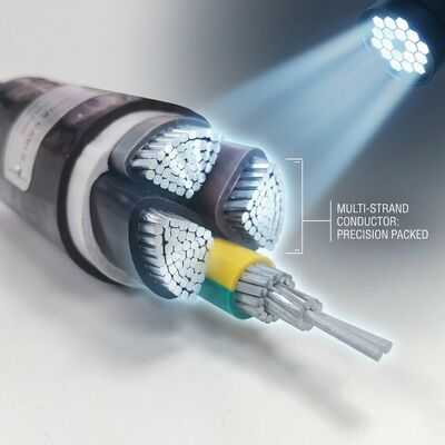 کابل برق عایق پی وی سی ضد آب IP68 0.6/1 کیلو ولت 4x25 میلی متر مربع دفن مستقیم زیرزمینی تامین کننده