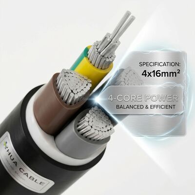 NYY 4x25mm2 PVC Insulated Cable 90C High Temperature Underground 0.6/1kV IEC60502 Power Wire تامین کننده