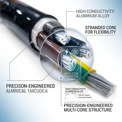 VGV 3x6mm2 IP67 Waterproof PVC Insulated Cable Mining Industrial 0.6/1kV IEC60502